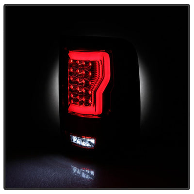 Version 2 Red Clear LED Tail Lights <br>04-08 Ford F-150