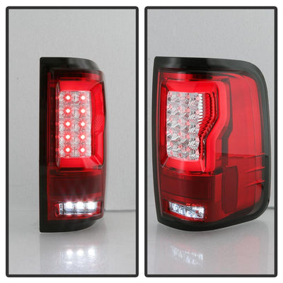 Version 2 Red Clear LED Tail Lights <br>04-08 Ford F-150