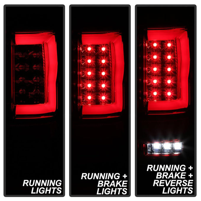 Version 2 Red Clear LED Tail Lights <br>04-08 Ford F-150