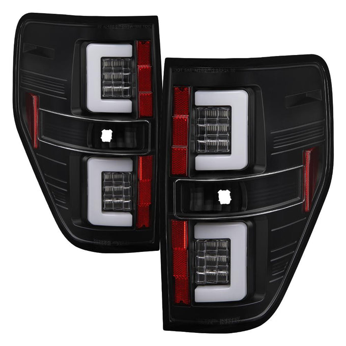 Version 2 Black LED Tail Lights <br>09-14 Ford F-150