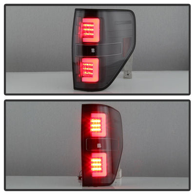 Version 2 Black LED Tail Lights <br>09-14 Ford F-150