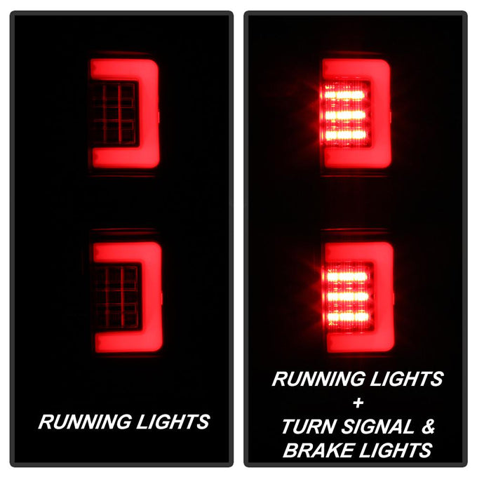 Version 2 Black LED Tail Lights <br>09-14 Ford F-150