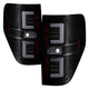 Version 2 Black Smoke LED Tail Lights <br>09-14 Ford F-150
