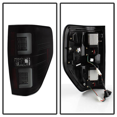 Version 2 Black Smoke LED Tail Lights <br>09-14 Ford F-150