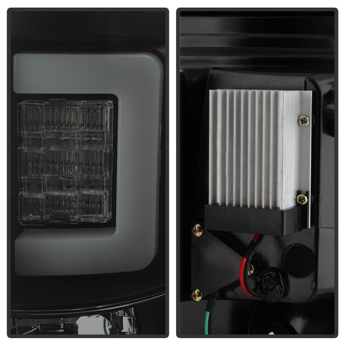 Version 2 Black Smoke LED Tail Lights <br>09-14 Ford F-150