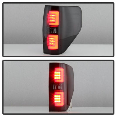 Version 2 Black Smoke LED Tail Lights <br>09-14 Ford F-150