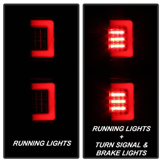 Version 2 Black Smoke LED Tail Lights <br>09-14 Ford F-150