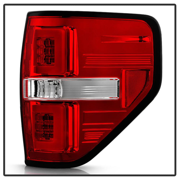 Version 2 Red Clear LED Tail Lights <br>09-14 Ford F-150