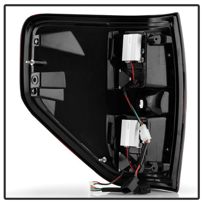 Version 2 Red Clear LED Tail Lights <br>09-14 Ford F-150