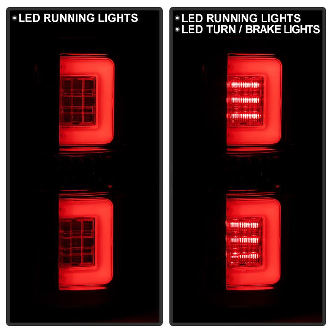 Version 2 Red Clear LED Tail Lights <br>09-14 Ford F-150
