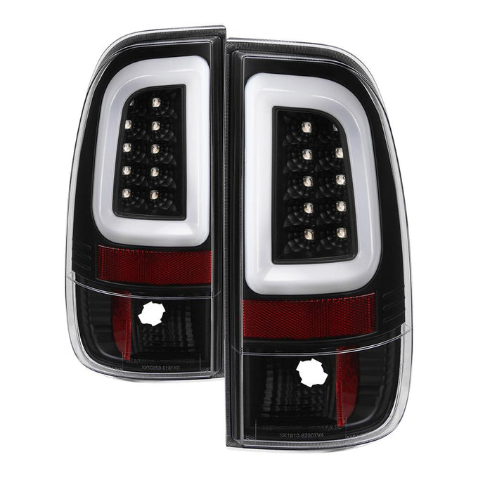 Version 3 Black Light Bar LED Tail Lights <br>97-03 Ford F-150, 1999 F-250, 99-07 F250-F550 Super Duty