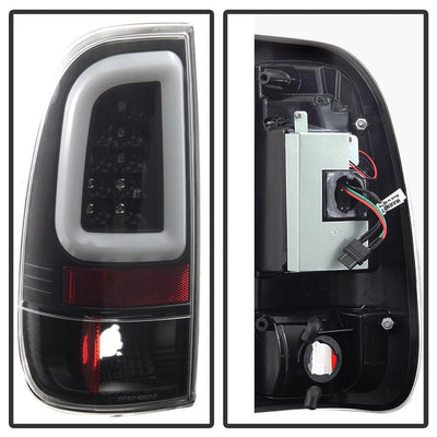 Version 3 Black Light Bar LED Tail Lights <br>97-03 Ford F-150, 1999 F-250, 99-07 F250-F550 Super Duty