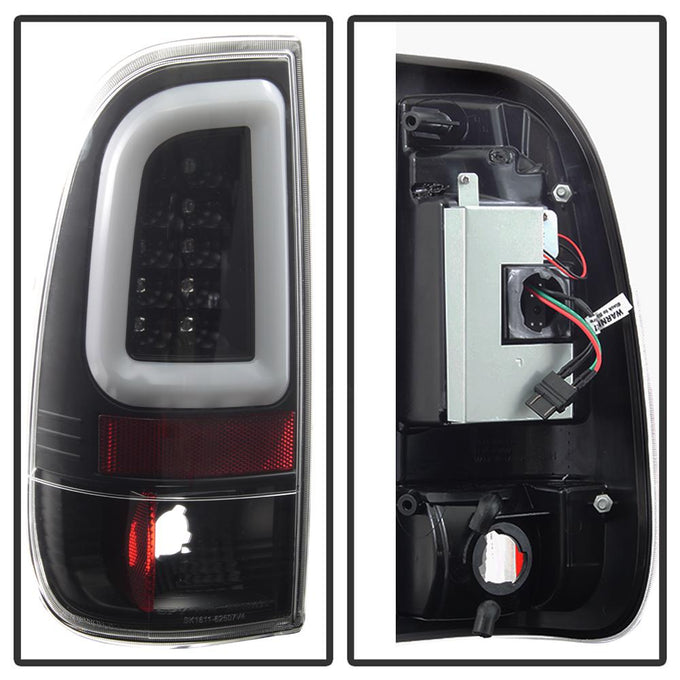 Version 3 Black Light Bar LED Tail Lights <br>97-03 Ford F-150, 1999 F-250, 99-07 F250-F550 Super Duty