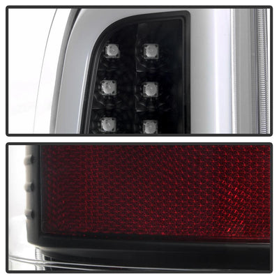 Version 3 Black Light Bar LED Tail Lights <br>97-03 Ford F-150, 1999 F-250, 99-07 F250-F550 Super Duty