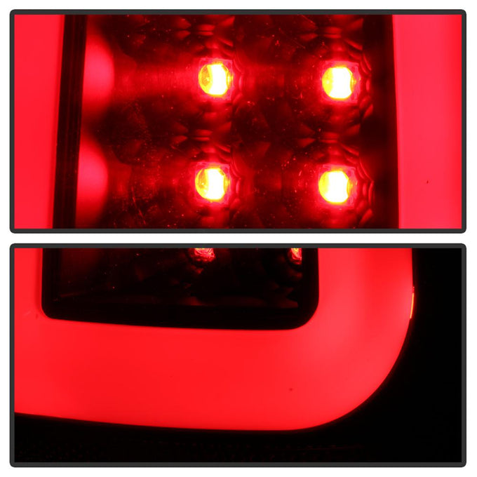 Version 3 Black Light Bar LED Tail Lights <br>97-03 Ford F-150, 1999 F-250, 99-07 F250-F550 Super Duty