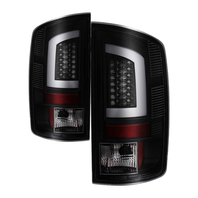 Version 3 Black Smoke Light Bar LED Tail Lights <br>07-08 Dodge Ram 1500 07-09 Dodge Ram 2500 Ram 3500