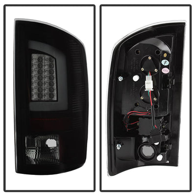 Version 3 Black Smoke Light Bar LED Tail Lights <br>07-08 Dodge Ram 1500 07-09 Dodge Ram 2500 Ram 3500