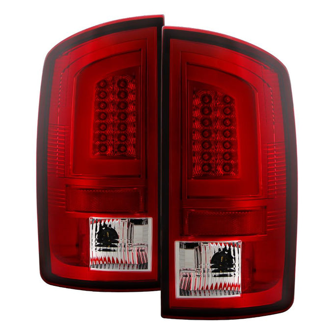 Version 3 Red Clear Light Bar LED Tail Lights <br>07-08 Dodge Ram 1500 07-09 Dodge Ram 2500 Ram 3500