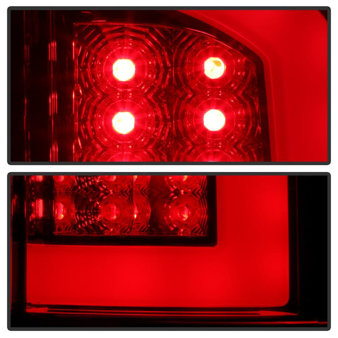 Version 3 Red Clear Light Bar LED Tail Lights <br>07-08 Dodge Ram 1500 07-09 Dodge Ram 2500 Ram 3500