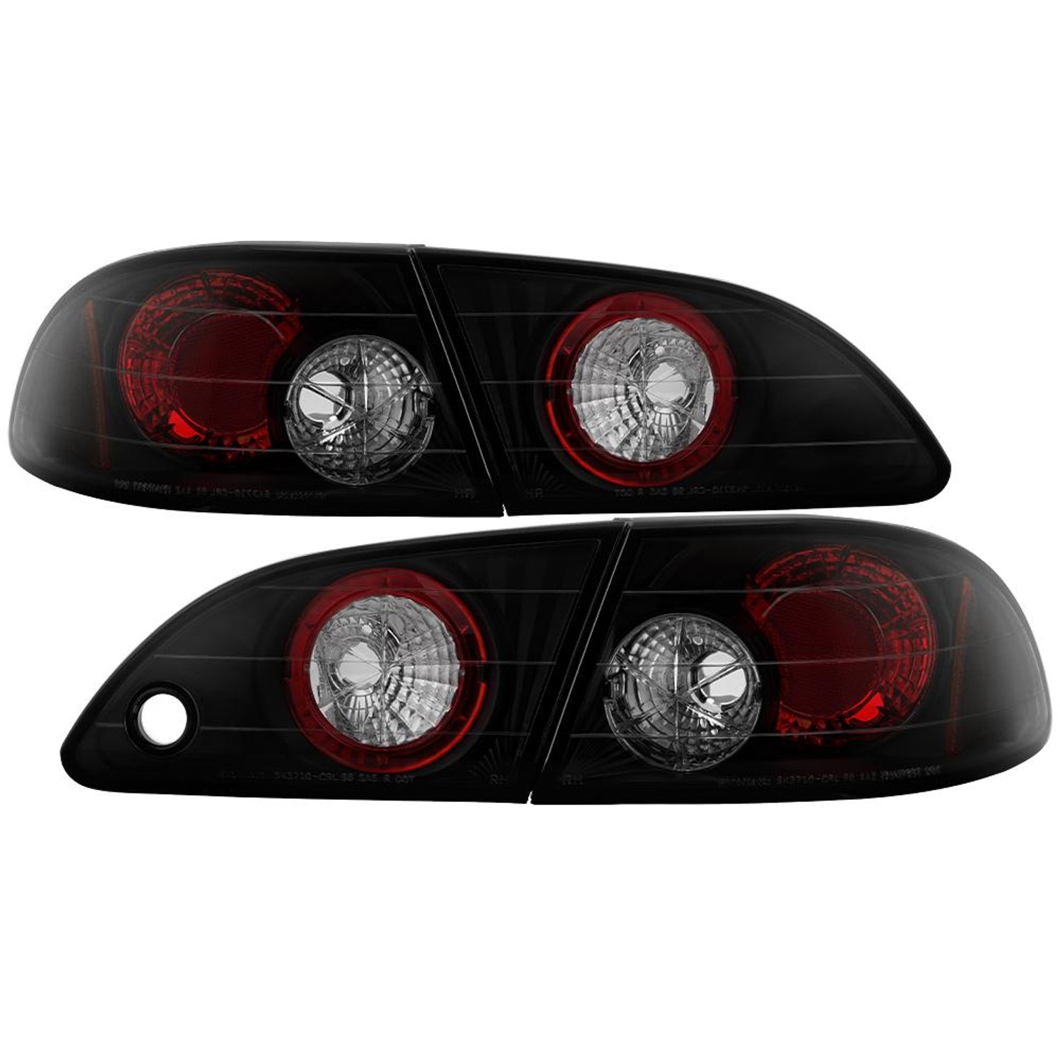 Black Smoke Euro Style Tail Lights <br>98-02 Toyota Corolla