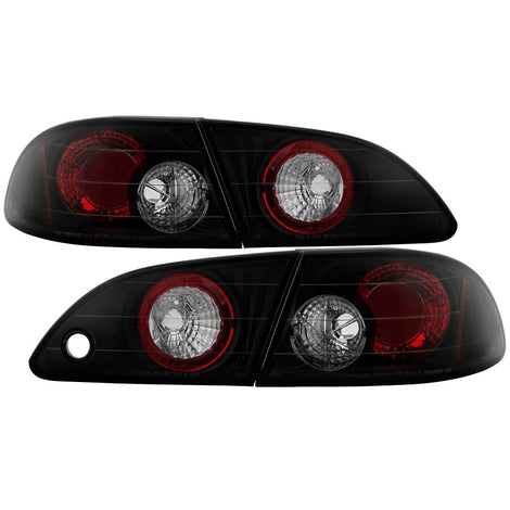 Black Smoke Euro Style Tail Lights <br>98-02 Toyota Corolla