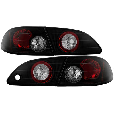 Black Smoke Euro Style Tail Lights <br>98-02 Toyota Corolla
