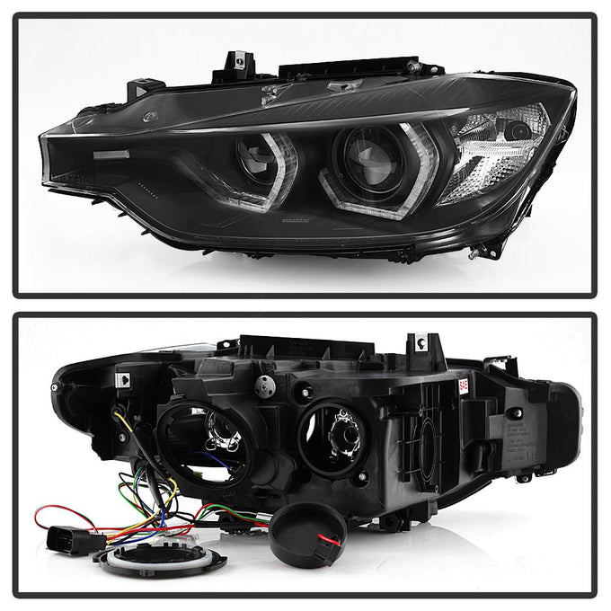 LED DRL Black Projector Headlights <br>12-14 BMW 328i xDrive 320i 328i 335i 335i xDrive