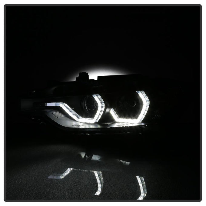 LED DRL Black Projector Headlights <br>12-14 BMW 328i xDrive 320i 328i 335i 335i xDrive