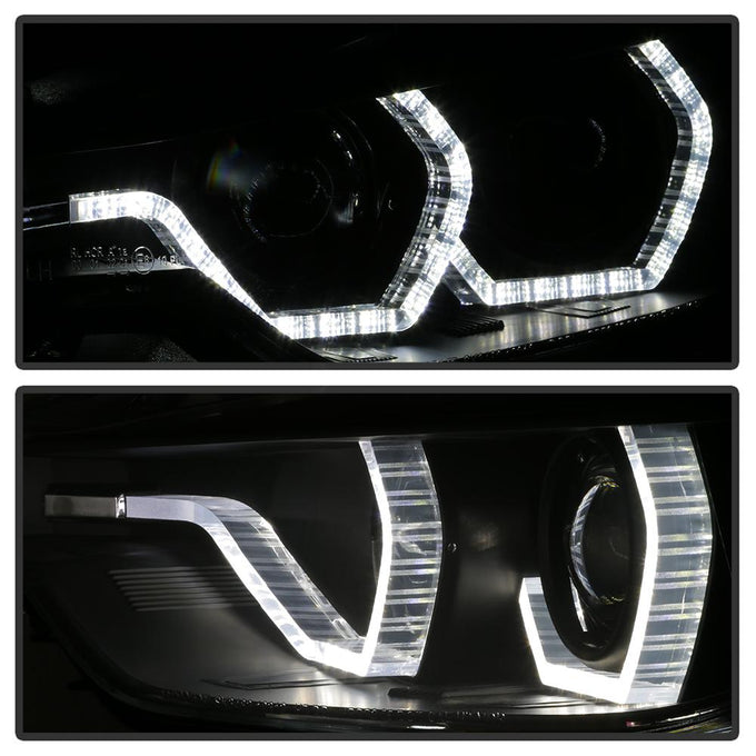 LED DRL Black Projector Headlights <br>12-14 BMW 328i xDrive 320i 328i 335i 335i xDrive