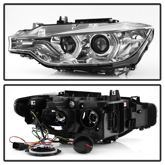 LED DRL Chrome Projector Headlights <br>12-14 BMW 328i xDrive 320i 328i 335i 335i xDrive