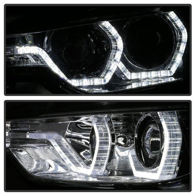 LED DRL Chrome Projector Headlights <br>12-14 BMW 328i xDrive 320i 328i 335i 335i xDrive