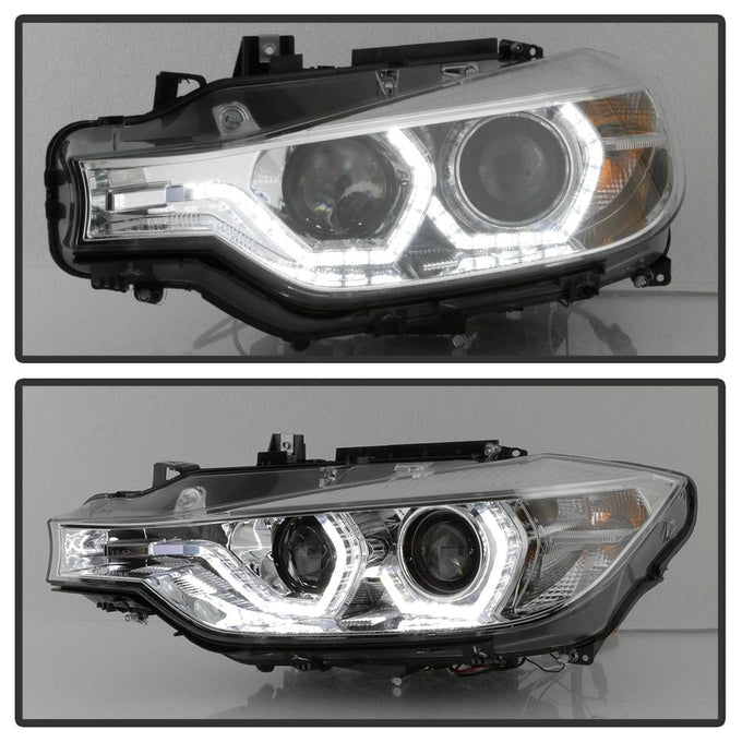 LED DRL Chrome Projector Headlights <br>12-14 BMW 328i xDrive 320i 328i 335i 335i xDrive