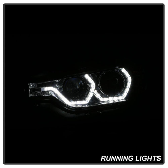 LED DRL Chrome Projector Headlights <br>12-14 BMW 328i xDrive 320i 328i 335i 335i xDrive