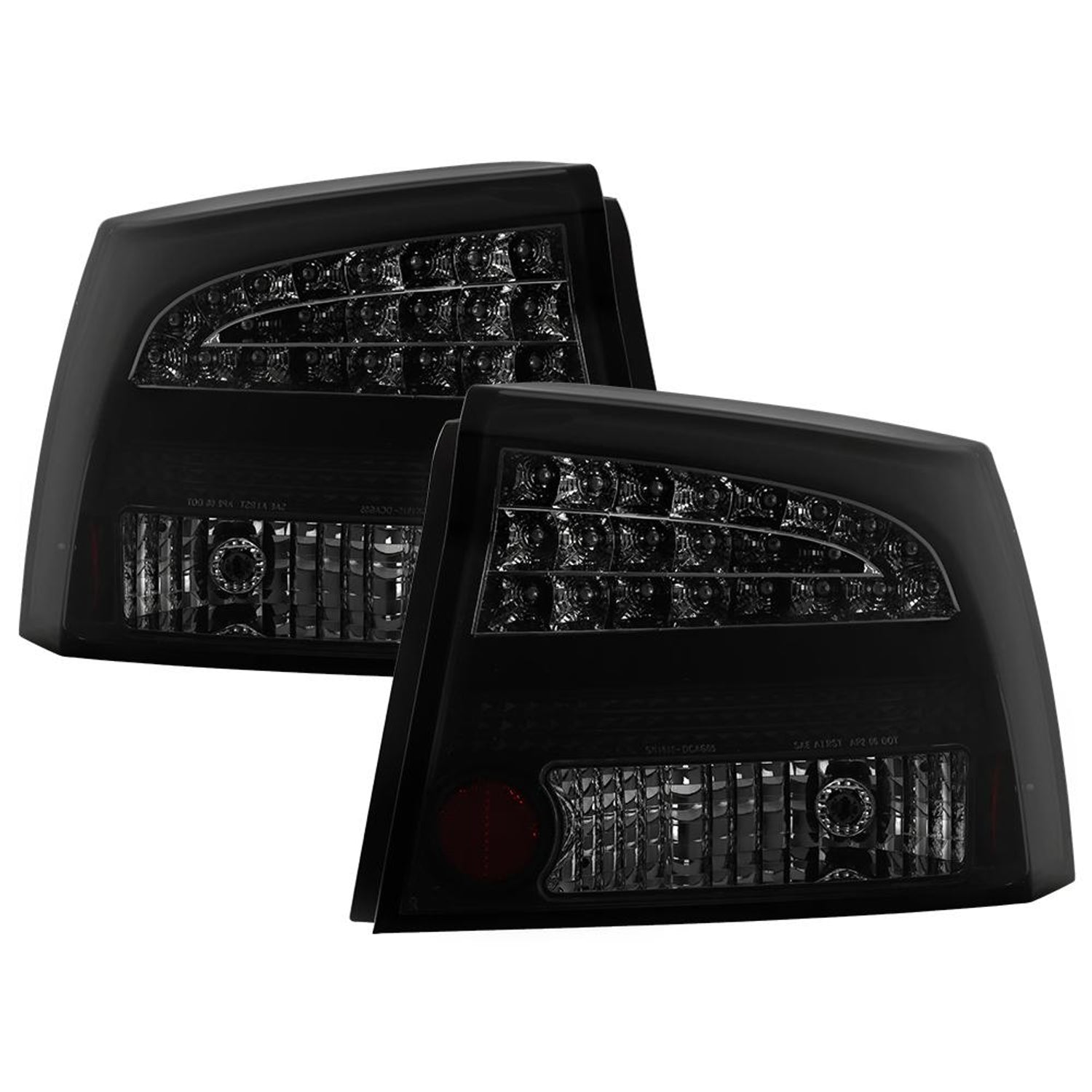 Black Smoke LED Tail Lights <br>06-08 Dodge Charger