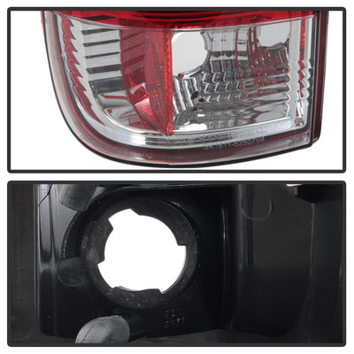 Version 3 Red Clear Light Bar LED Tail Lights <br>97-03 Ford F-150, 1999 F-250, 99-07 F250-F550 Super Duty