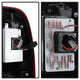 Version 3 Red Clear Light Bar LED Tail Lights <br>97-03 Ford F-150, 1999 F-250, 99-07 F250-F550 Super Duty