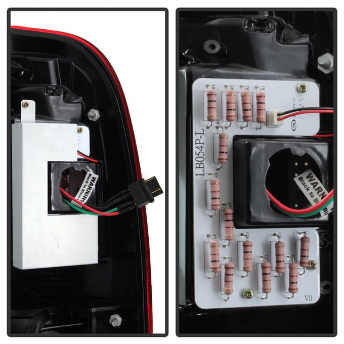 Version 3 Red Clear Light Bar LED Tail Lights <br>97-03 Ford F-150, 1999 F-250, 99-07 F250-F550 Super Duty