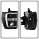 Version 2 Black Light Bar DRL Projector Headlights <br>08-10 Ford F-250 F-350 F-450 Super Duty