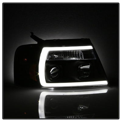 Black Projector Headlights <br>04-08 Ford F-150