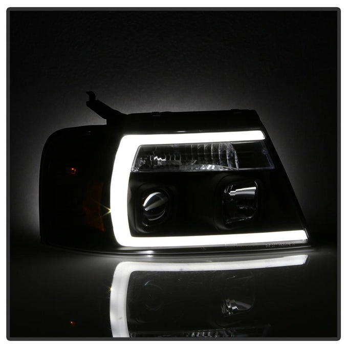 Black Projector Headlights <br>04-08 Ford F-150