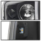 Black 1PC Light Bar Projector Headlights <br>99-04 Ford F-250 Super Duty 00-04 Ford Excursion