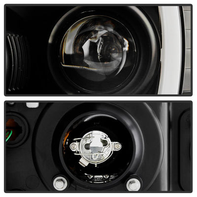 Version 2 Black Light Bar DRL Projector Headlights <br>05-11 Toyota Tacoma