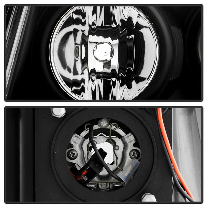 Version 2 Black Light Bar DRL Projector Headlights <br>05-11 Toyota Tacoma