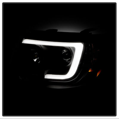 Version 2 Black Light Bar DRL Projector Headlights <br>05-11 Toyota Tacoma