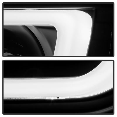 Version 2 Black Light Bar DRL Projector Headlights <br>05-11 Toyota Tacoma