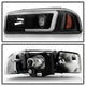 Version 2 Black Light Bar DRL Projector Headlights <br>99-06 GMC Sierra 1500-3500, Yukon, 2007 Classic