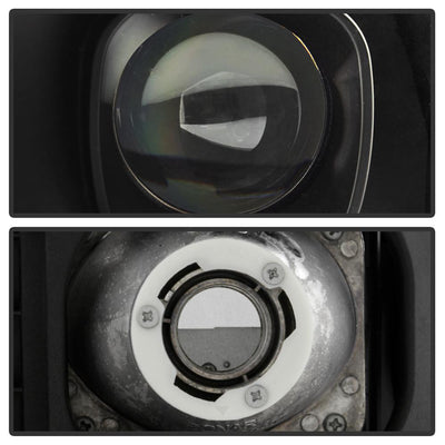 Version 2 Black Light Bar DRL Projector Headlights <br>99-06 GMC Sierra 1500-3500, Yukon, 2007 Classic