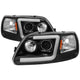 Black 1PC Light Bar Projector Headlights <br>97-03 Ford F-150 97-02 Ford Expedition