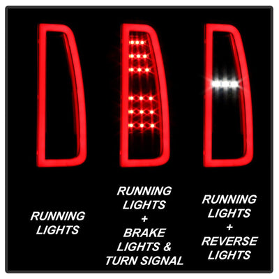 Black LED Tail Lights <br>15-19 Chevrolet Suburban Tahoe 16-19 Suburban 3500 HD