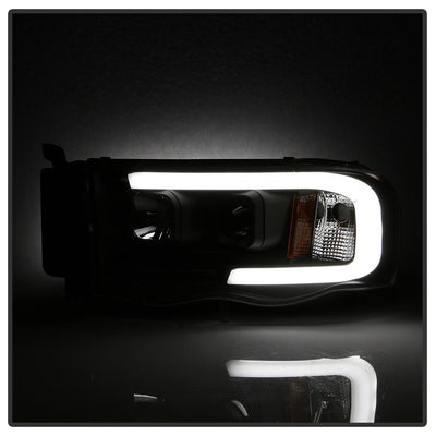 Black Light Bar Projector Headlights <br>02-05 Dodge Ram 1500 03-05 Dodge Ram 3500 Ram 2500